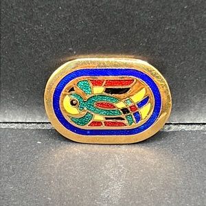 Vintage TaraWare Celtic enamel brooch